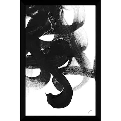 "Noir Strokes I (Vertical)" Print on Acrylic