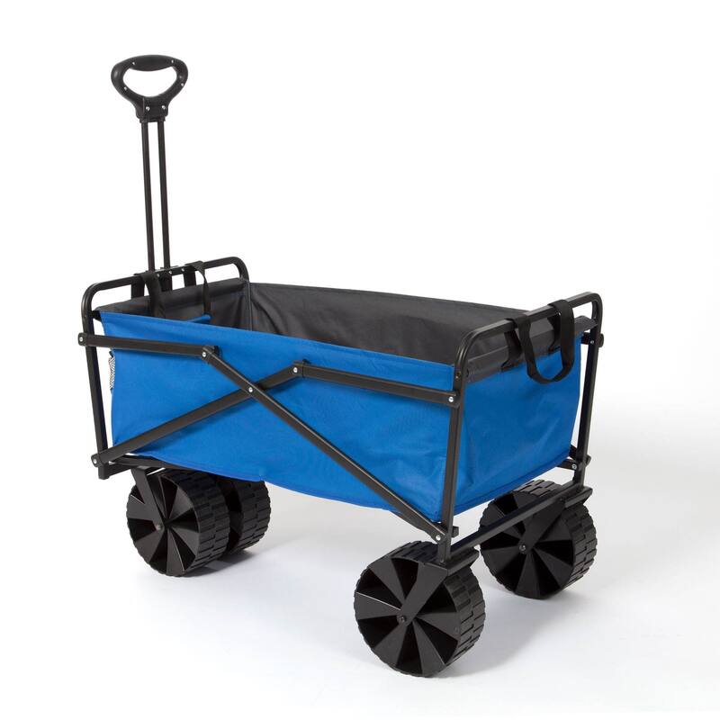 Seina 150lb Capacity Collapsible Steel Frame Outdoor Utility Wagon Cart, Gray - 15.84