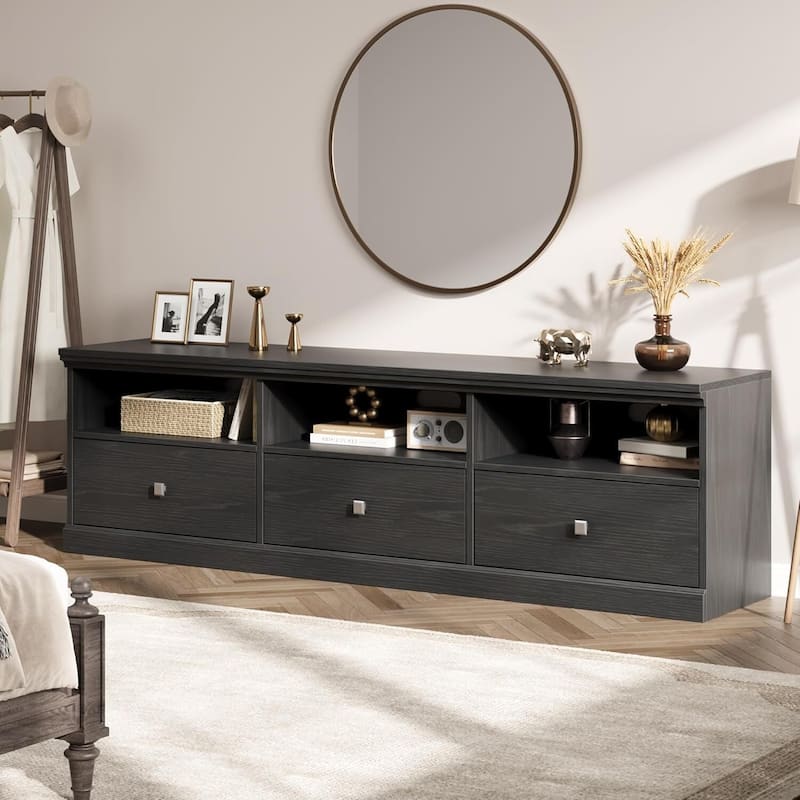 Modern TV Console Table, TV Stand with Storage Drawer - N/A