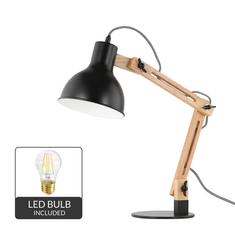 Light Society Galvan LED Task Table Lamp, LED Bulb Included - Black