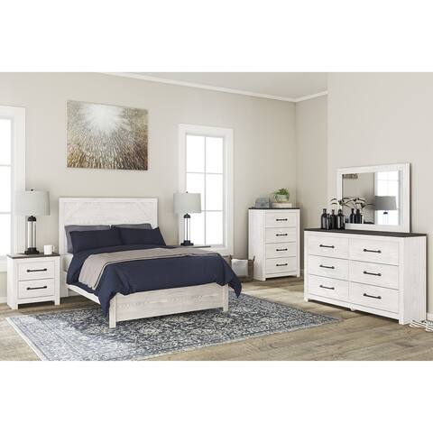 Gerridan Whitewash Panel Bed