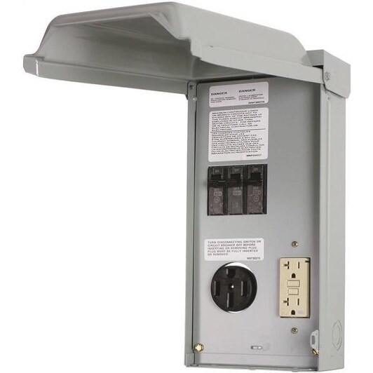 Ge Ge1lu502ss Unmetered Rv Outlet Box 70 Amp
