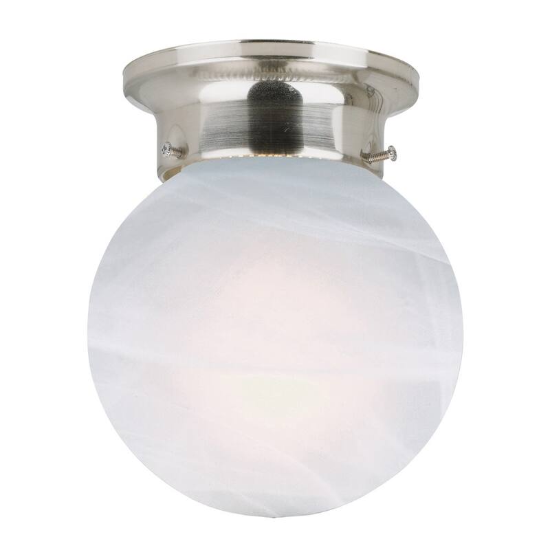 Design House 511592 Millbridge Traditional 1-Light Indoor Flush Mount Ceiling Light - Satin Nickel