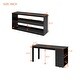 preview thumbnail 16 of 25, Full Size Loft Bed with Retractable Writing Desk and 3 Drawers, Wooden Bed with Storage Stairs and Shelves