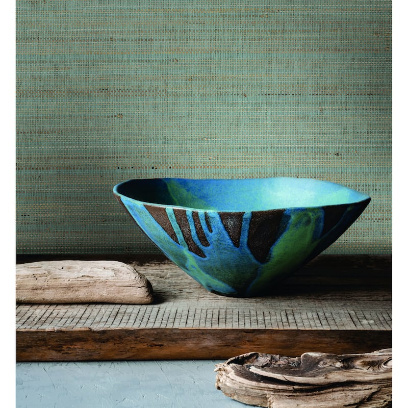 Shreveport Marled Abaca 36 In W X 24 Ft L Wallpaper - Spruce