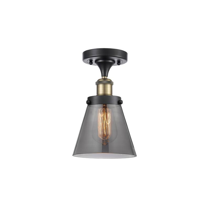 Innovations Lighting Ballston Urban Cone - 1 Light 6" Semi-Flush Mount