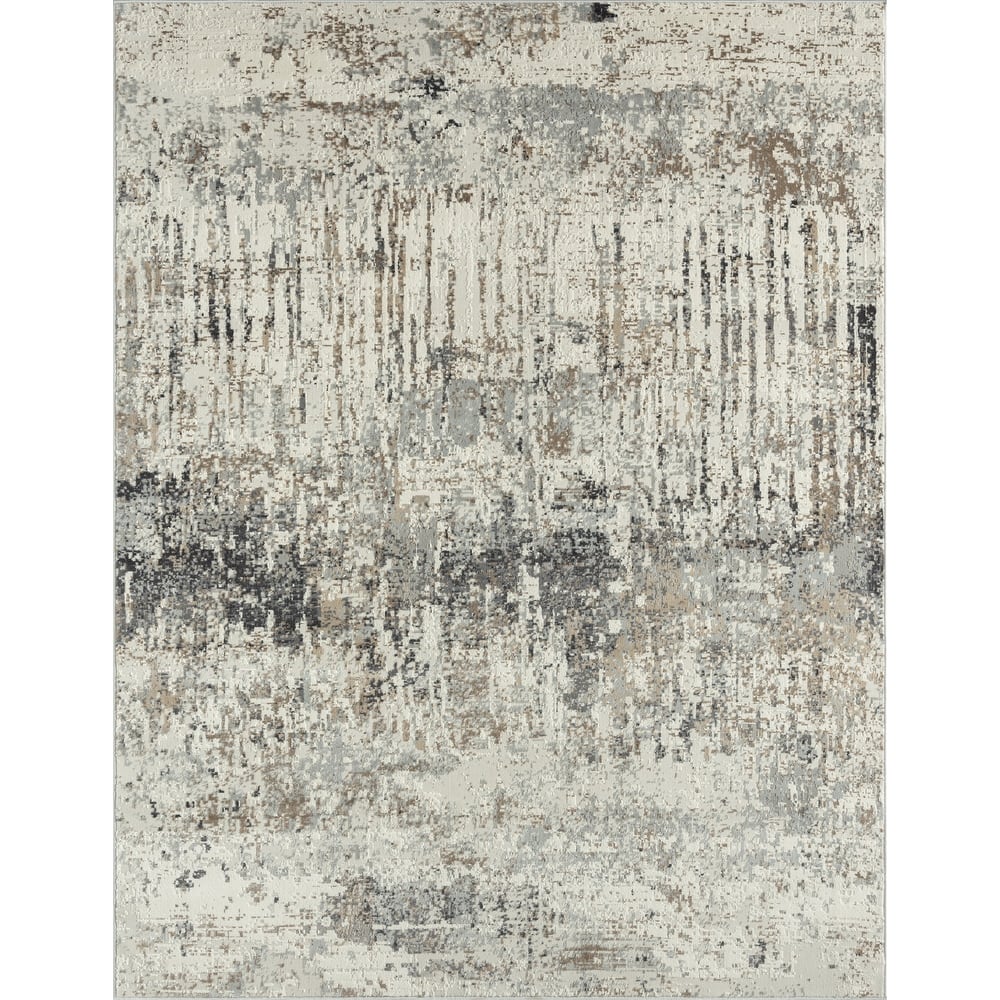 Lumina Ivory Abstract Modern Area Rug