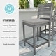 preview thumbnail 17 of 20, Martha Stewart 2PK All-Weather Patio Bar Stools with Seat Cushions - 19.5"W x 22.5"D x 44.5"H