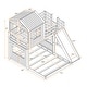 preview thumbnail 4 of 7, Twin Over Twin Bunk Bed with Slide and Ladder, Playhouse Bedframe with House Roof, Window and Safety Guardrails for Kids/Bedroom