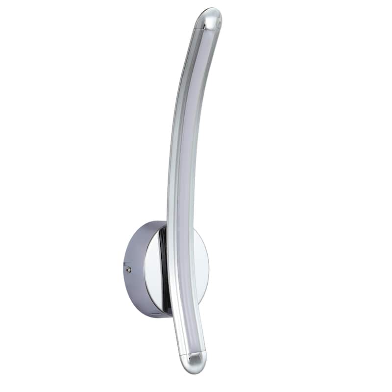 Roxanna 17.7" Dimmable Integrated LED Metal Sconce, Chrome by JONATHAN Y - One