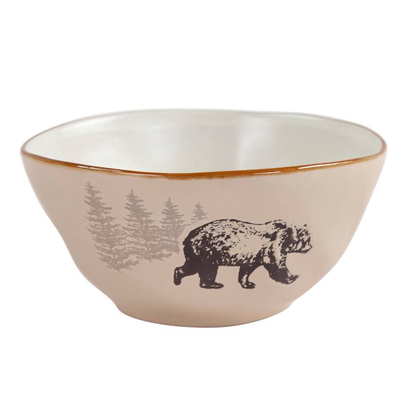Paseo Road by HiEnd Accents White Pine Ceramic Dinnerware Set, 16PC