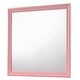 preview thumbnail 2 of 2, Offex 38 in. x 38 in. Classic Square Wood Framed Dresser Mirror - Pink - 1"L x 38"W x 38"H