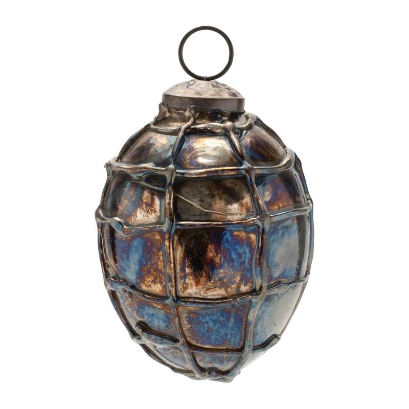 Iridescent Mercury Glass Ball and Cone Christmas Ornaments - 3.5" - 12ct