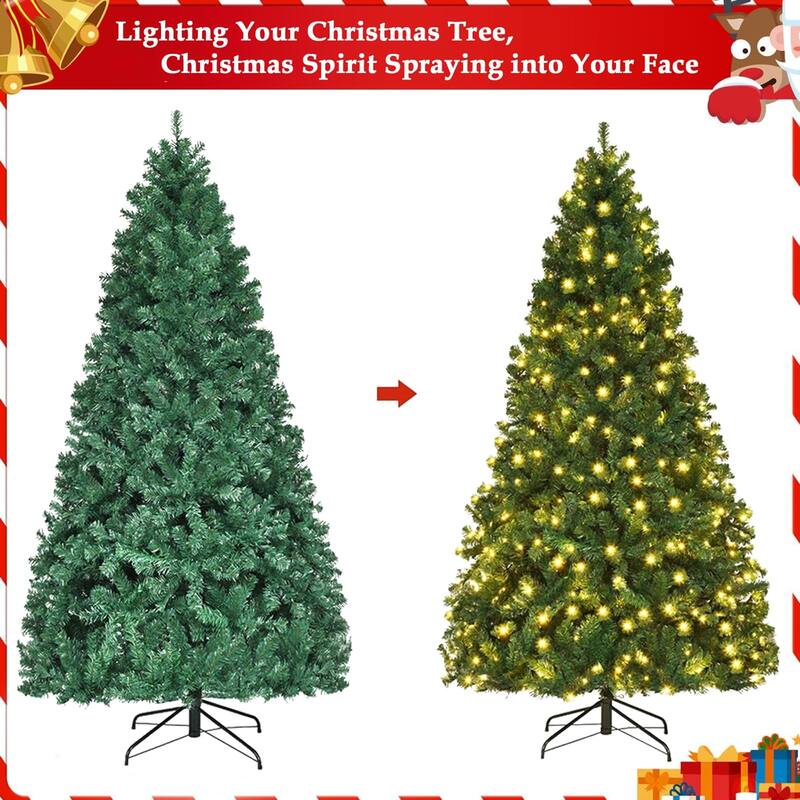Pre-Lit Artificial 7.5ft Christmas Tree with 450 Clear Incandescent Mini Lights