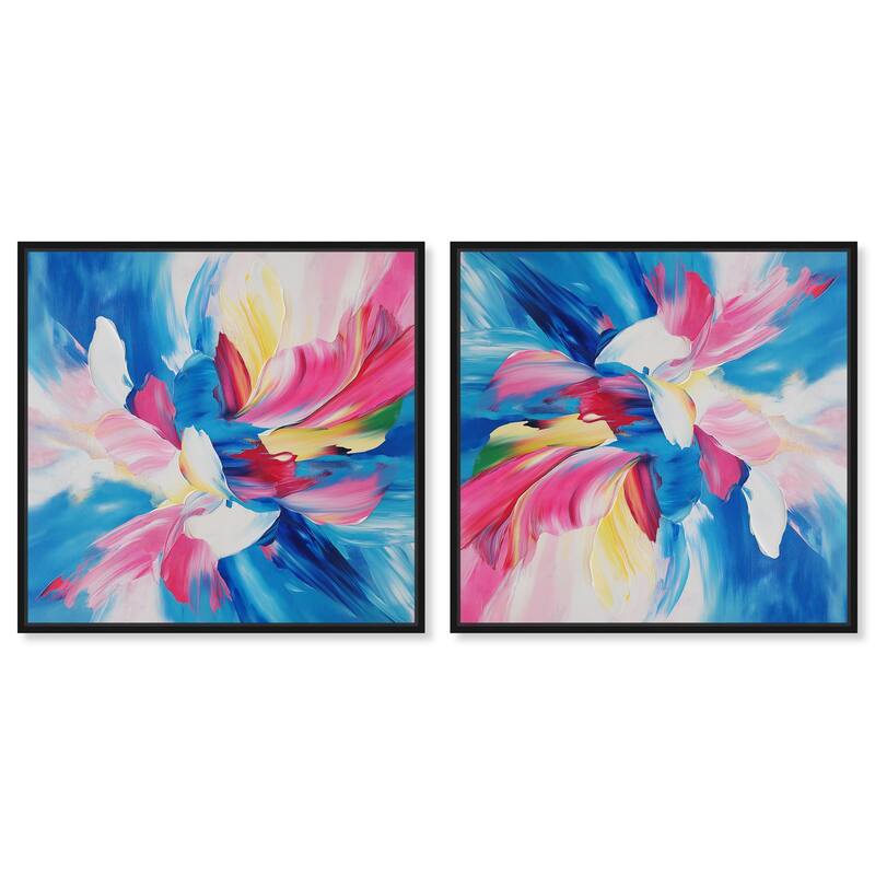 Contained Gesture I Canvas by Art Remedy - 40" x 40" - Silver