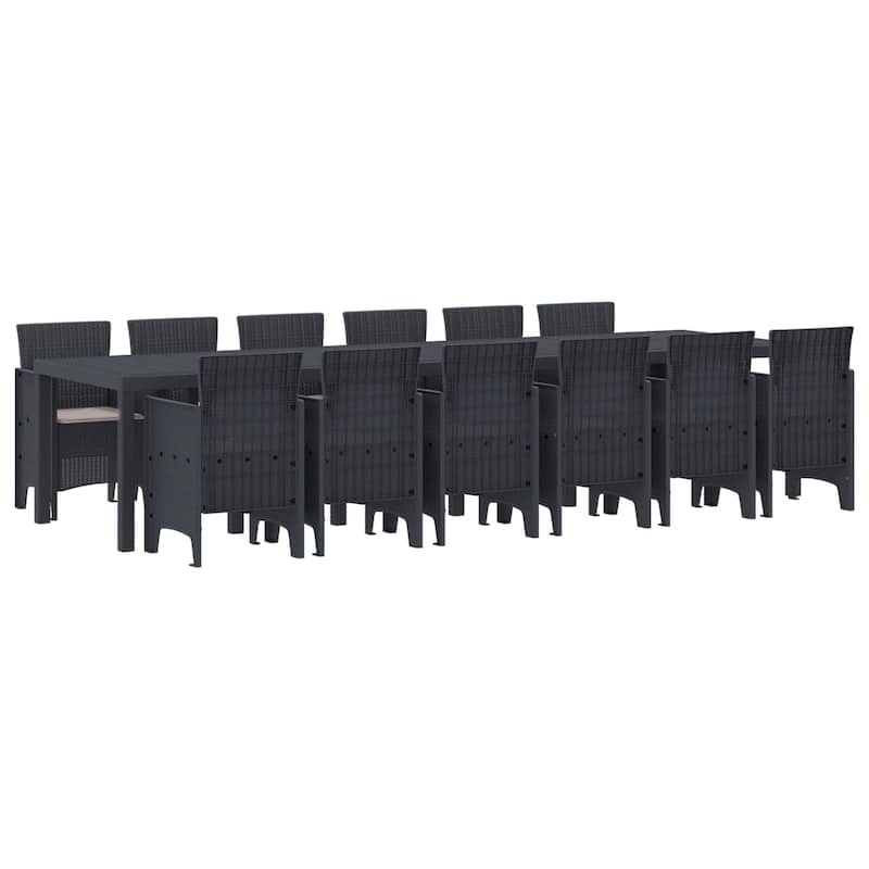 vidaXL Garden Dining Set Polt rattan