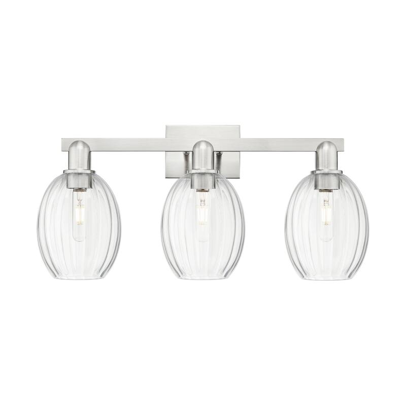 Innovations Lighting 716-3W-13-26 Preston Vanity Preston 3 Light 26" - Brushed Satin Nickel / Clear