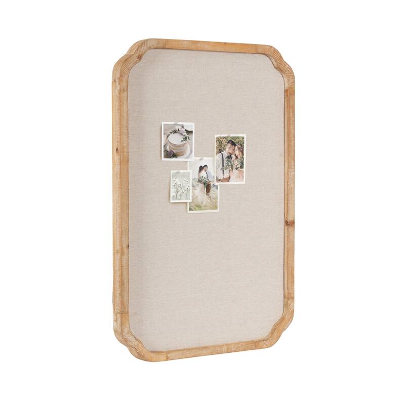 Kate and Laurel Marston Scalloped Fabric Pinboard - 20x30 - 20x30 - Brown