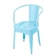 preview thumbnail 5 of 8, Roomfitters 3-Piece Outdoor Bistro Set Metal Patio Dining Furniture with Round Table and 2 Chairs, Light Blue