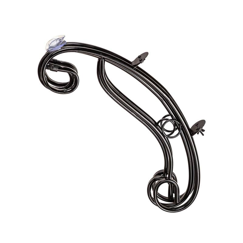 20 in. Curlicue Metal Bird Bath Stand