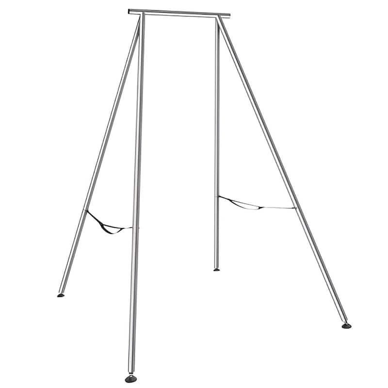 Chrome Steel Aerial Yoga Stand, 9.67ft Frame, Supports 551 lbs - 8.30 x 6.3 x 9.68 ft