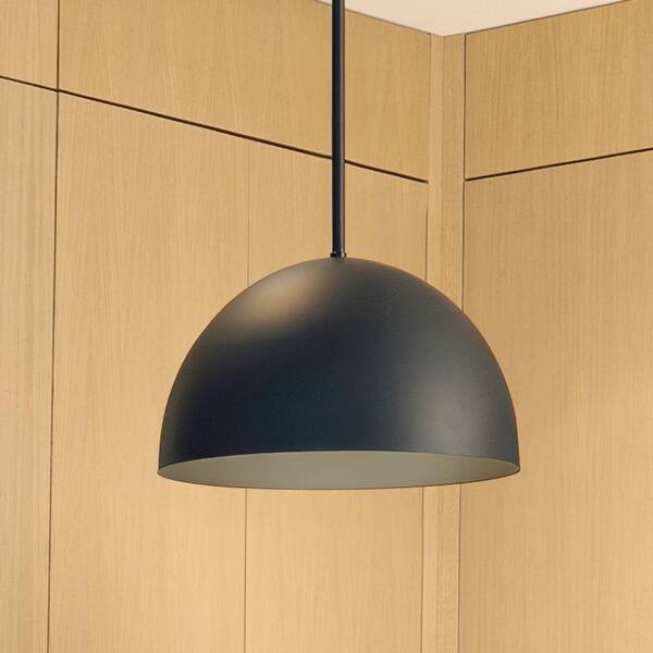 slide 2 of 7, Hunter Erling 1-Light Medium Pendant - Kitchen, Dining Room, Entry - Modern, Transitional Matte Black