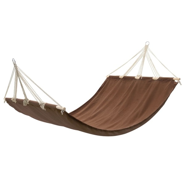 vidaXL Hanging Hammock Double Person Portable Brown Swing Chair Outdoor Seat