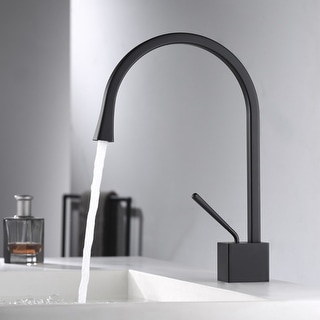 Matte Black Single Handle 1-Hole Vessel Bathroom Faucet