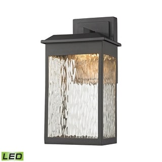 Elk Home Newcastle Matte Black With Water Glass 1 Light Wall Sconce