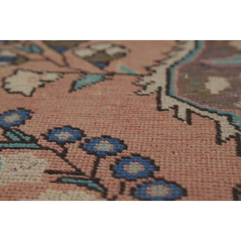 Vintage Medallion Tabriz Persian Area Rug Handmade Wool Carpet - 6'4" x 9'7"