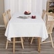 preview thumbnail 11 of 28, Tablecloth Solid Faux Linen Water Resistant Table Cover