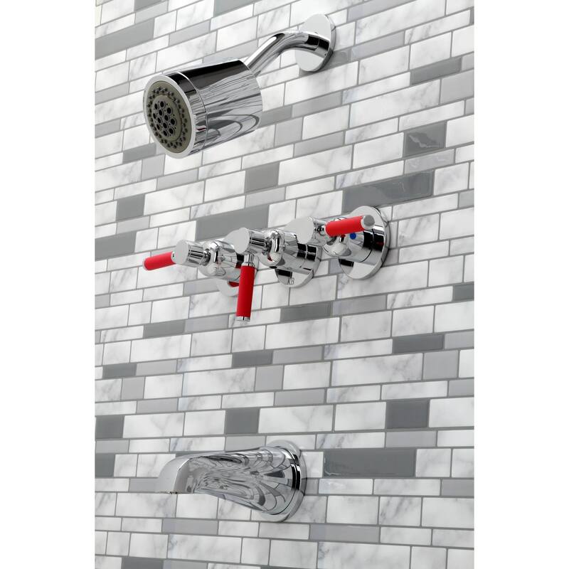 Kingston Brass Kaiser Tub and Shower Trim Package with 1.8 GPM Multi