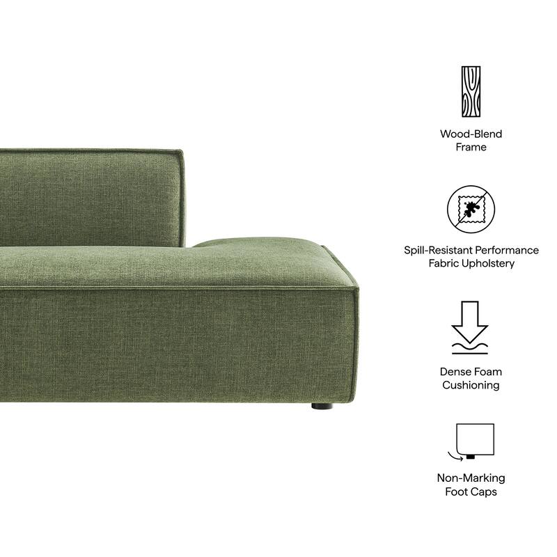 Restore Performance Fabric Upholstered Right-Facing Armless Modular Chaise