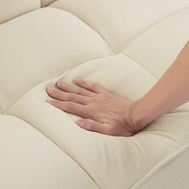 Futon bed Velvet Sofa, Adjustable Backrest Convertible Sleeper Futon Loveseat with Tapered Wood Legs for Living Room, Bedroom