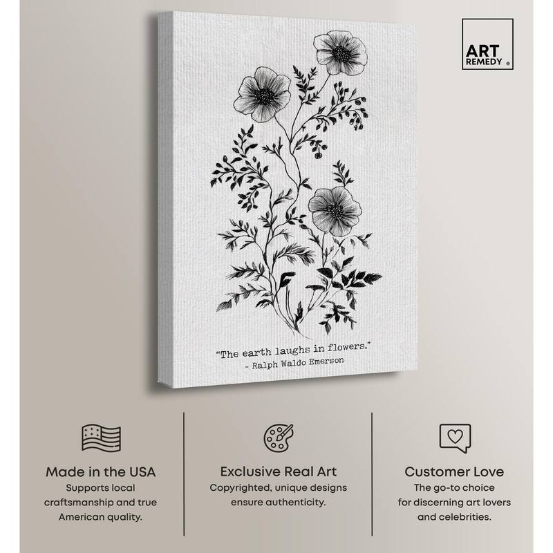 Earth Laughs in Flowers Canvas by Art Remedy, Gallery Wrapped