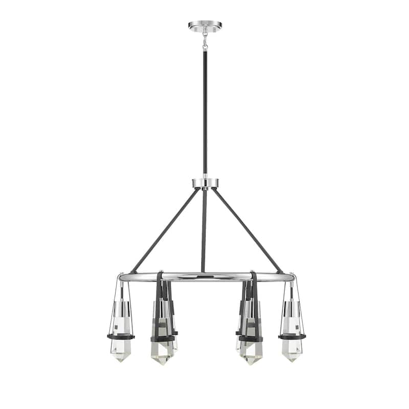 Savoy House Denali 6 Light 28" Wide LED Crystal Ring Chandelier
