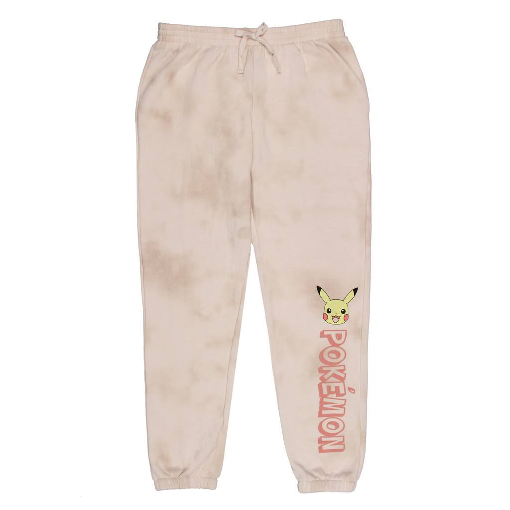 Pokemon Girls' Pikachu Tie-Dye Kids Cuffed Pull-On Jogger Pants Sweat Pants