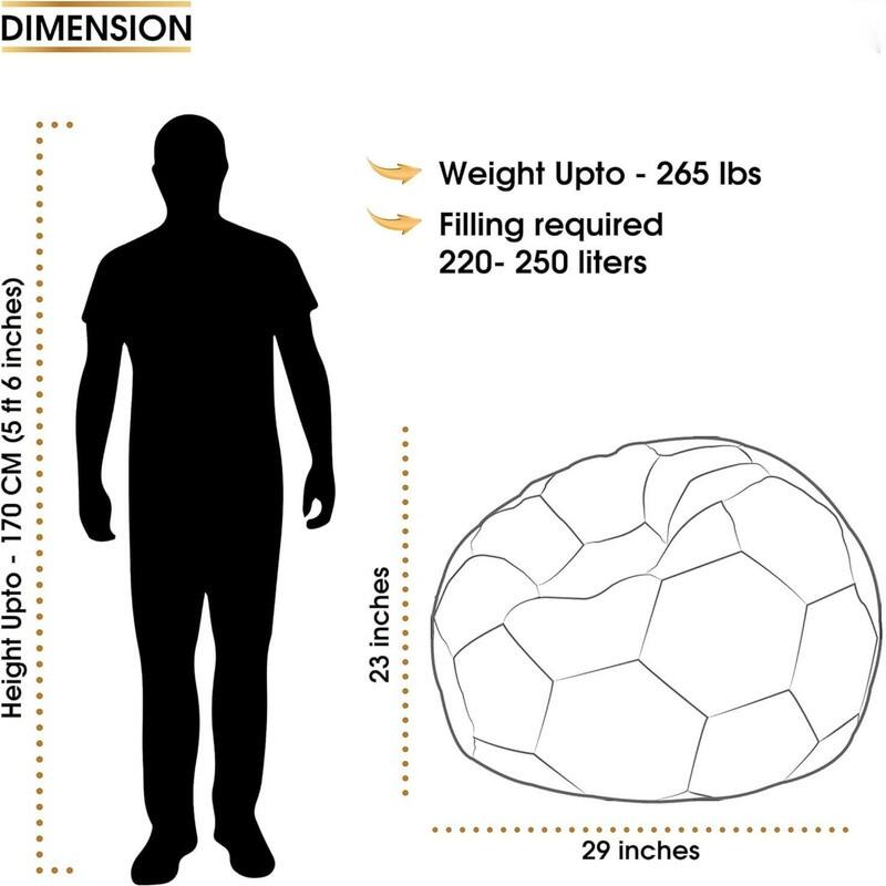 Soccer Bean Bag Cover (Filler Not Included)