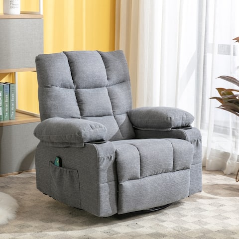Manual Swivel Recliner Chair with heated and massage