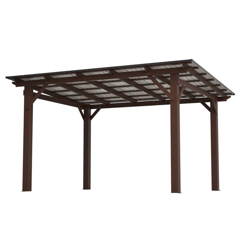 Spacious Wooden Garden Gazebo with Metal Roof for Backyard Garden