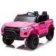 preview thumbnail 21 of 116, 24V Kids Ride-On Pickup with Remote Control, 4WD, Bluetooth, USB, MP3, High-Gate Design & Adjustable Speed. Rose Red-1