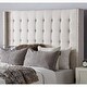 preview thumbnail 17 of 20, Marion Tall Tufted Wingback Headboard by iNSPIRE Q Bold Tall 65" King Headboard - Cream White Linen