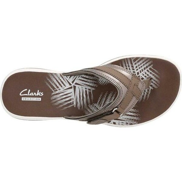 clarks pewter flip flops