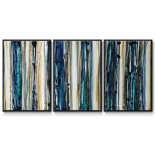 Blue Streaks - Multi Piece Framed Canvas - Bed Bath & Beyond - 39842956
