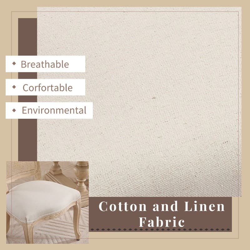 Rustic Dining Chair Side Chair Vanity Chair Kitchen Chair Office Chair Beige Reception Chair with Wood Legs