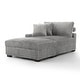 preview thumbnail 82 of 116, Modular Armchair and Ottoman Set with Adjustable Headrest, Flannel Upholstery