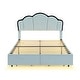 preview thumbnail 28 of 28, Beige Full Upholstered Platform Bed with LED Lighting and Two Drawers