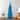 Two-Tone Layered Glitter Feather Cone Tree Christmas Decoration - 19.5" - Turquoise