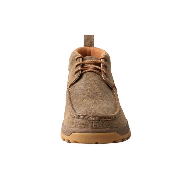 twisted x men's bomber brown driving moccasin lace up casual shoes
