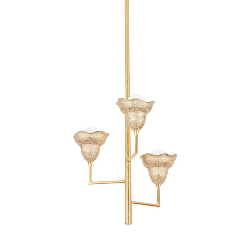 Hudson Valley Lighting 1283 Alora 3 Light 21" Wide Chandelier - Vintage Gold Leaf / Gilded Ivory